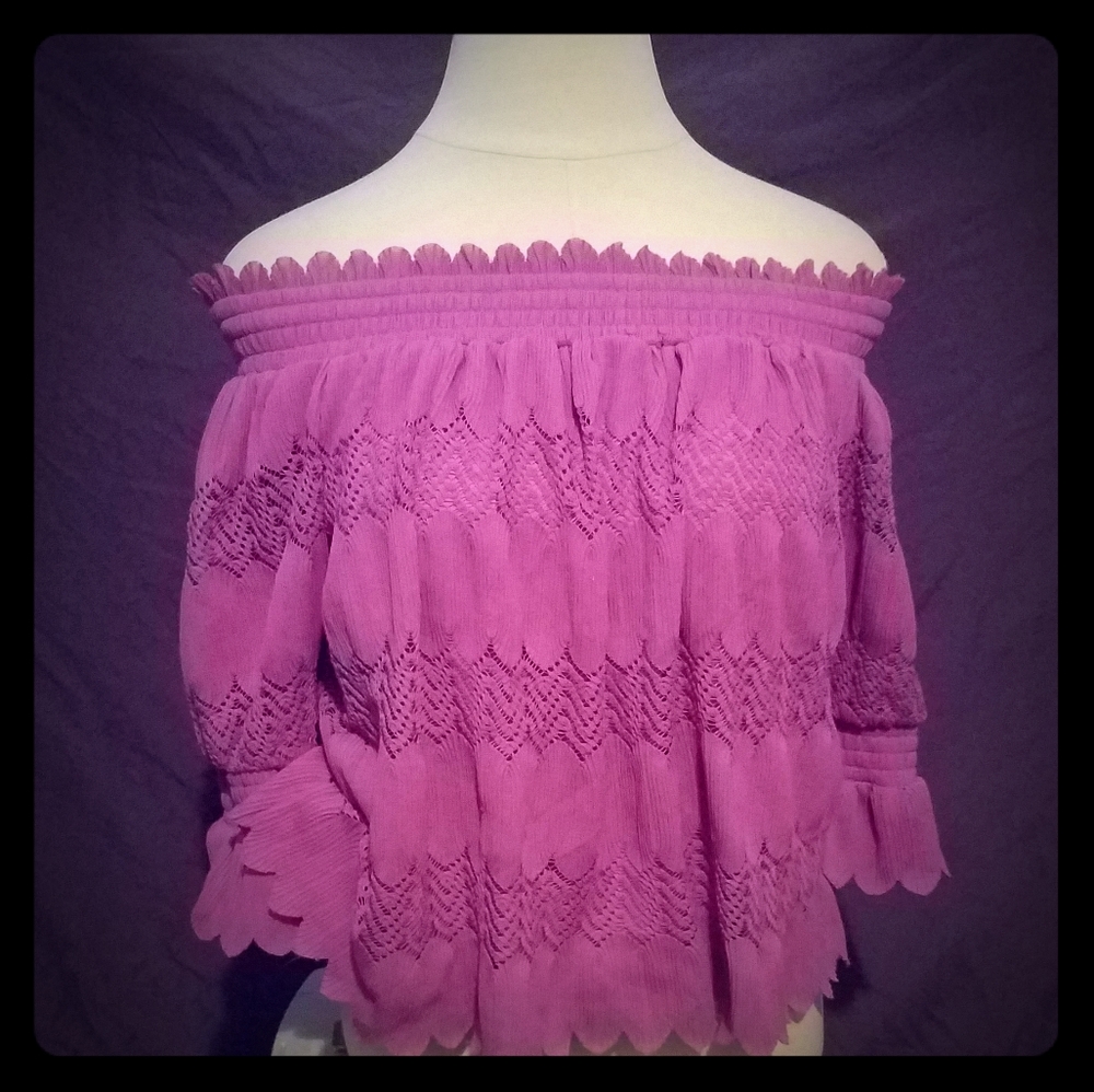 Purple Lane Bryant off-the-shoulder shirt